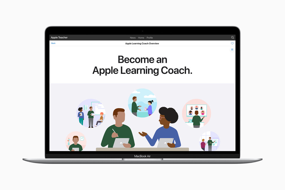 Becoming an Apple Learning Coach overview on MacBook Air.