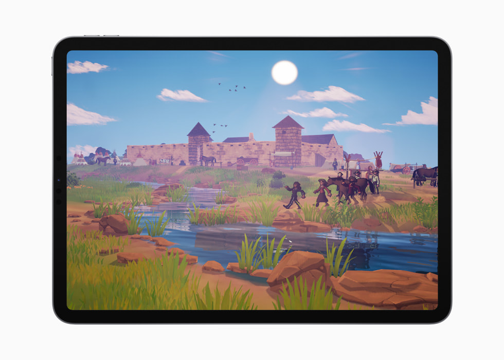 « The Oregon Trail », disponible sur Apple Arcade, sur l’iPad Pro.
