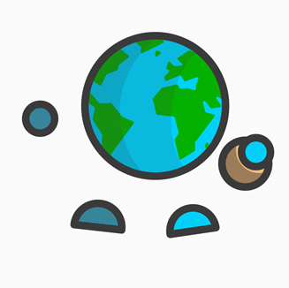 An anthropomorphic basketball-playing planet Earth icon from the 2023 Earth Day limited-edition award in Apple Fitness+.