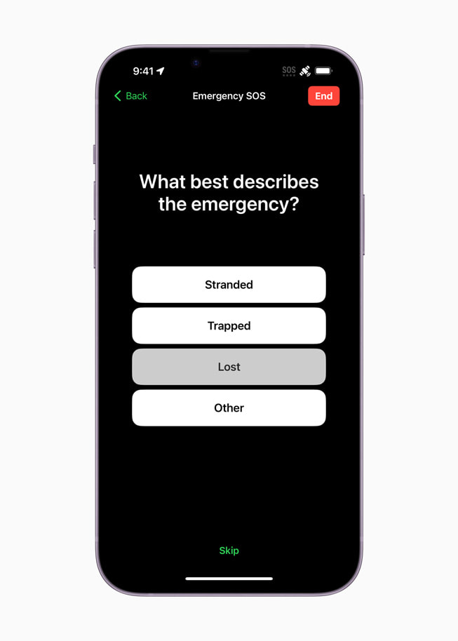 „Was beschreibt den Notfall am besten?“ auf einem iPhone
