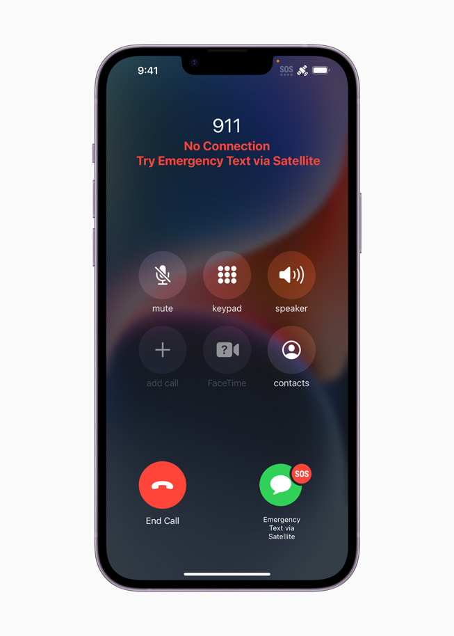 An iPhone screen shows a user trying to connect to 911.