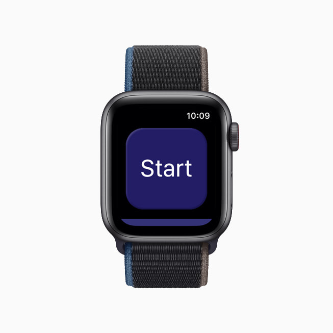Un Apple Watch muestra los datos de frecuencia cardiaca en la app NightWare.