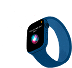 Williams Apple Watch, med grafiske linjer som representerer Siri-tale