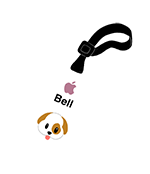 Gafete de empleado del perro guía con emoji de perro