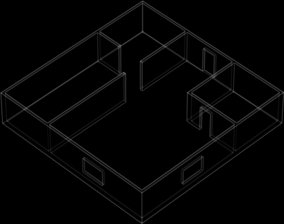 Animation of various Siri commands written over a home’s floor plan