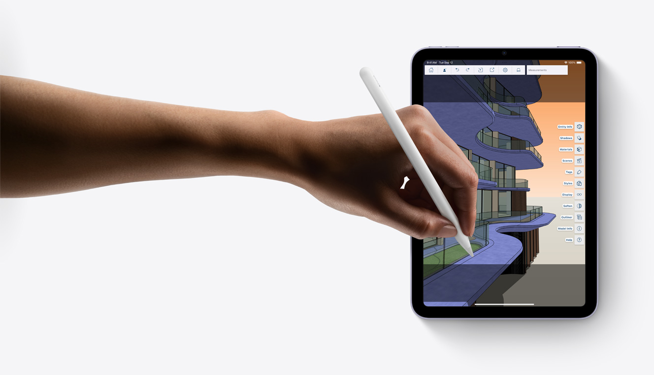 Using Apple Pencil on SketchUp app on iPad mini