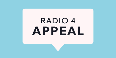 Radio 4 Appeal text in speech bubble