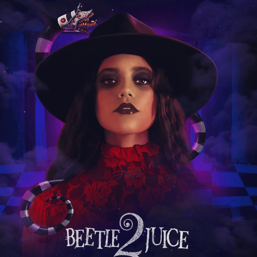 Jenna Ortega as Lydia Deetz's daughter on the cover of Beetlejuice 2