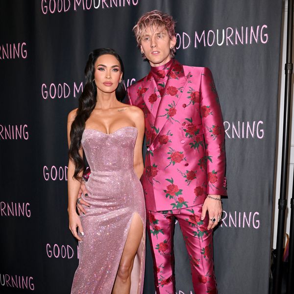 Megan Fox and Machine Gun Kelly in Matching Pink Outfits on the Good Mourning Red Carpet