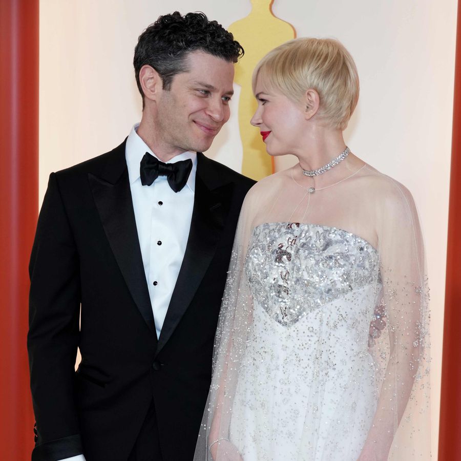 Michelle Williams and Thomas Kail at 2023 Academy Awards red carpet