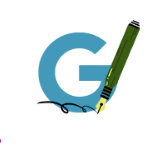 Illustration of the letter G with a green pen