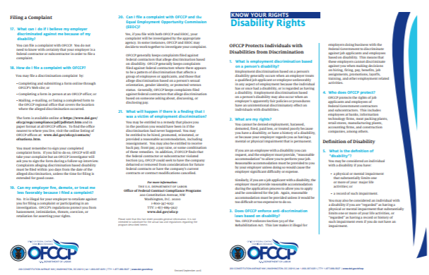 Disability Rights Fact Sheet