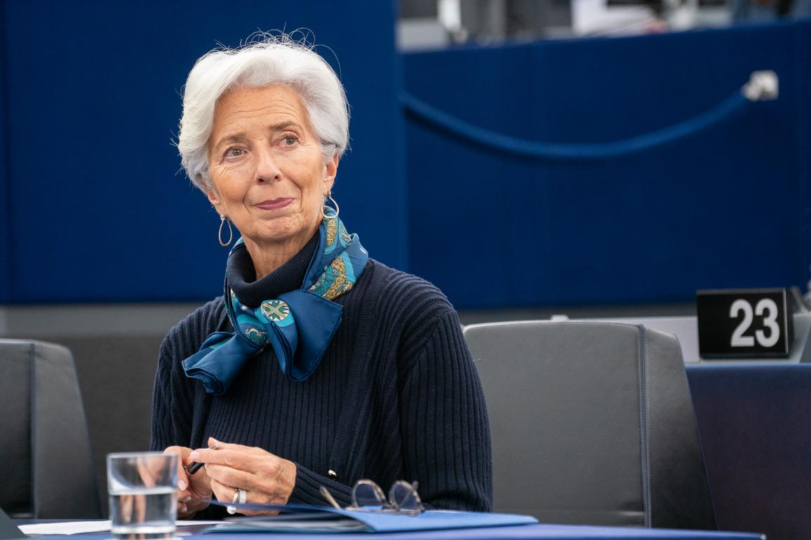 ECB President Lagarde at the plenary_