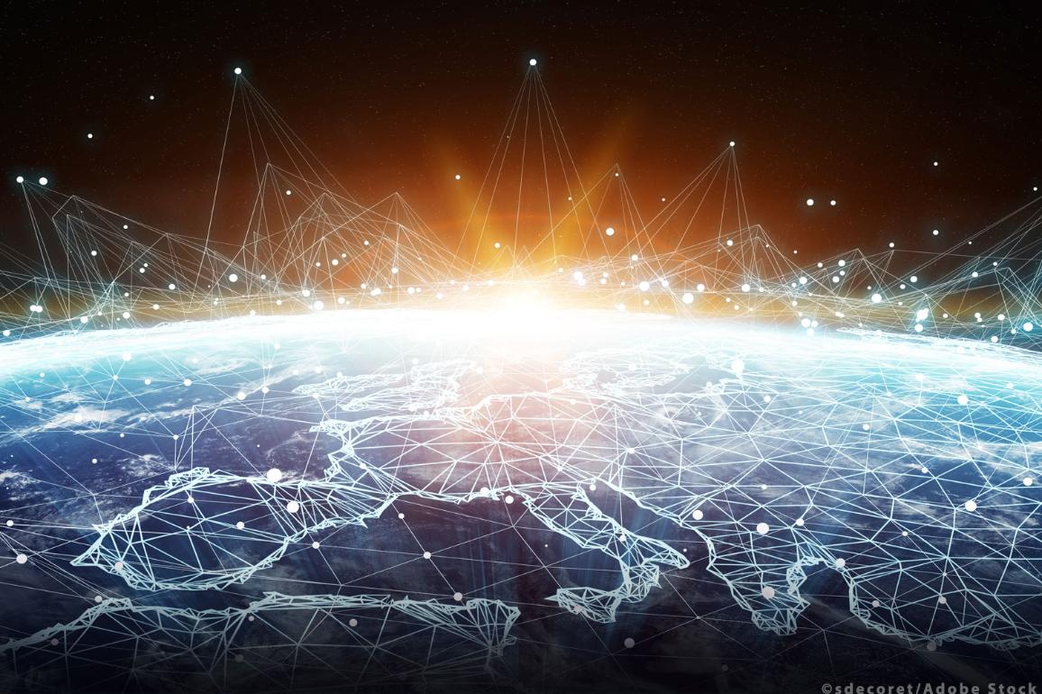 Global network and data exchange over Europe ©AdobeStock/Sdecoret