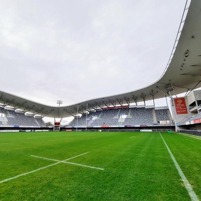 GGL stadium/rugby/MHR/Montpellier/stade/montpellier hérault rugby/tribunes/huis-clos/yves du manoir/altrad / jauges
