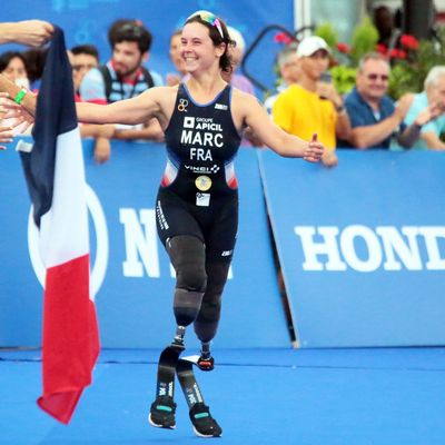 Elise Marc, quadruple championne du monde de para triathlon s'entraine au Creps de Boulouris à St Raphaël