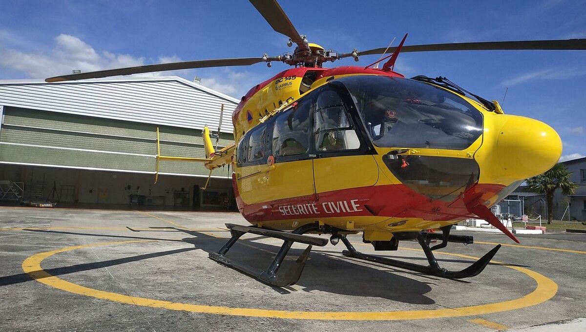 L'hélicoptère Dragon 64 est intervenu à Esquiule pour évacuer la victime d'une sortie de route.