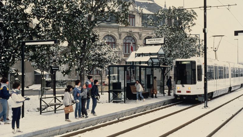 Le lancement de la ligne 1 du tram, sous la neige !