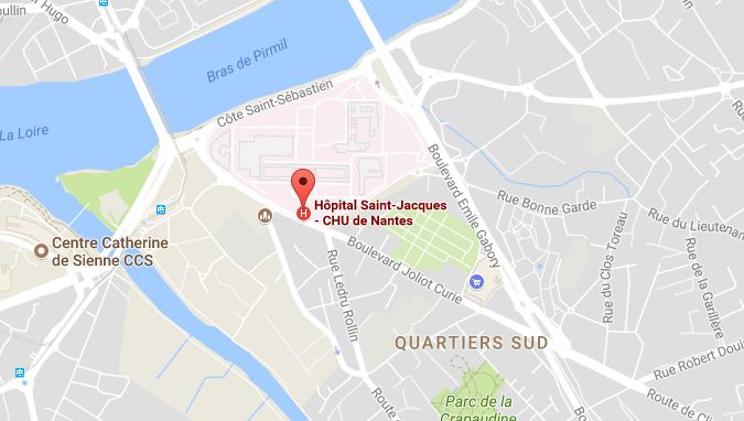 L'hôpital Saint-Jacques abrite notamment une unité psychiatrique (capture d'écran google map).