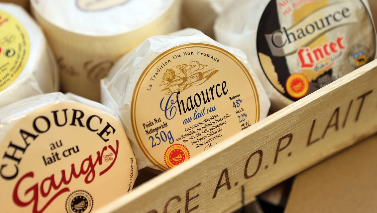 Chaource fabriqué dans la fromagerie Lincet. 