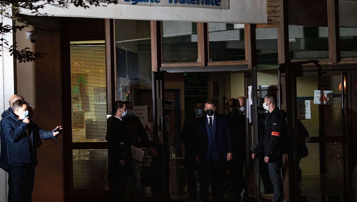 Emmanuel Macron et plusieurs ministres se sont rendus sur les lieux de l'attaque