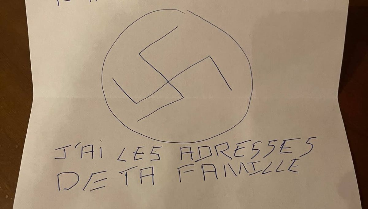 La lettre a été déposée dans la boite aux lettres du jeune militant à Mont-de-Marsan