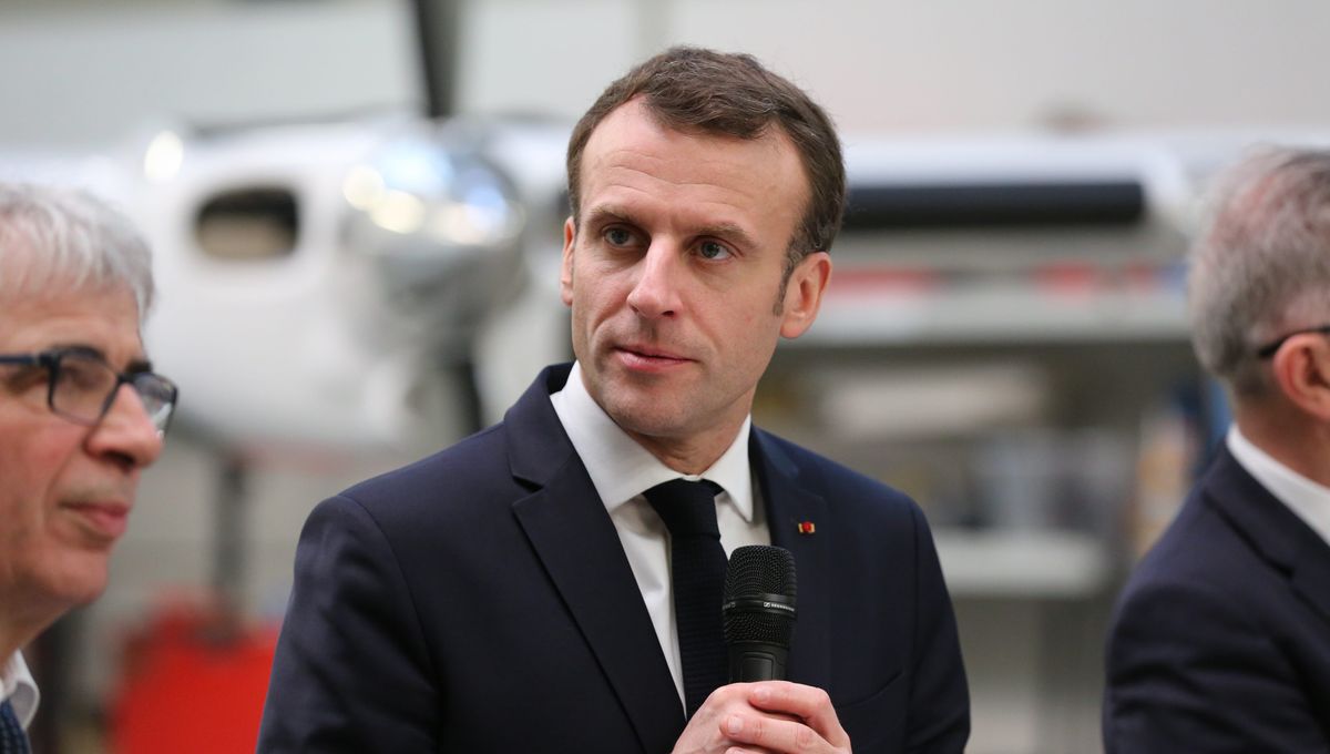 Emmanuel Macron lors de sa dernière visite dans l'Indre