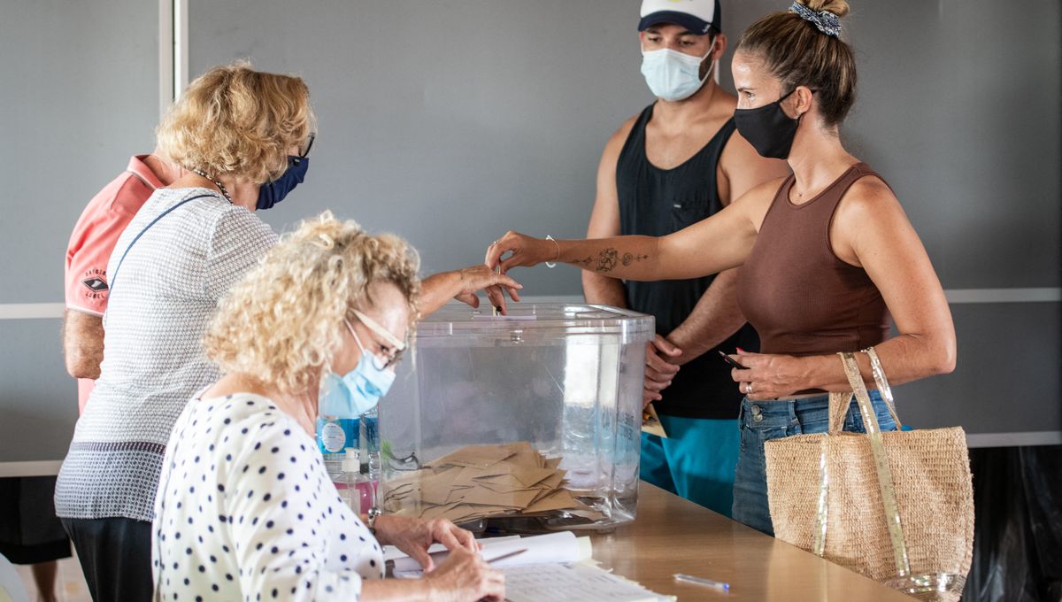 Un bureau de vote de Nouvelle-Calédonie.