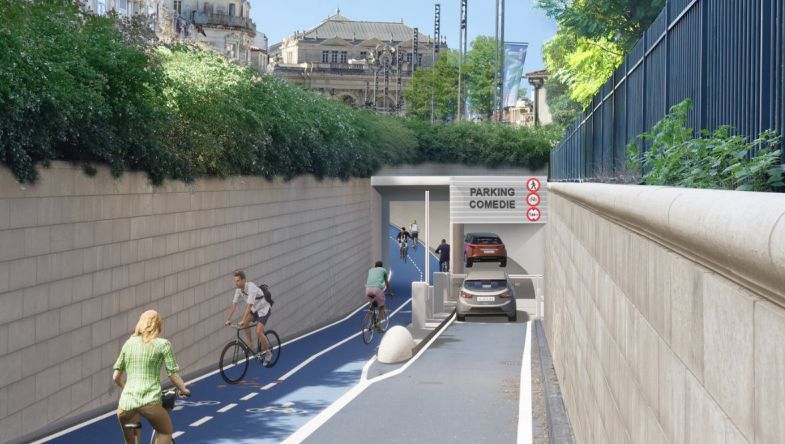 Voilà à quoi va ressembler l'accès au tunnel de la Comédie en 2025 côté Citadelle de Montpellier