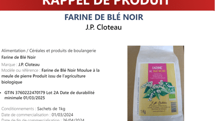 Une mesure de rappel pour des paquets de farine de blé noir (Rappel Conso)