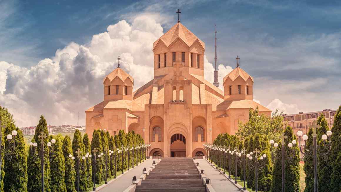 Modern architecture and ancient manuscripts on a walking tour of Yerevan