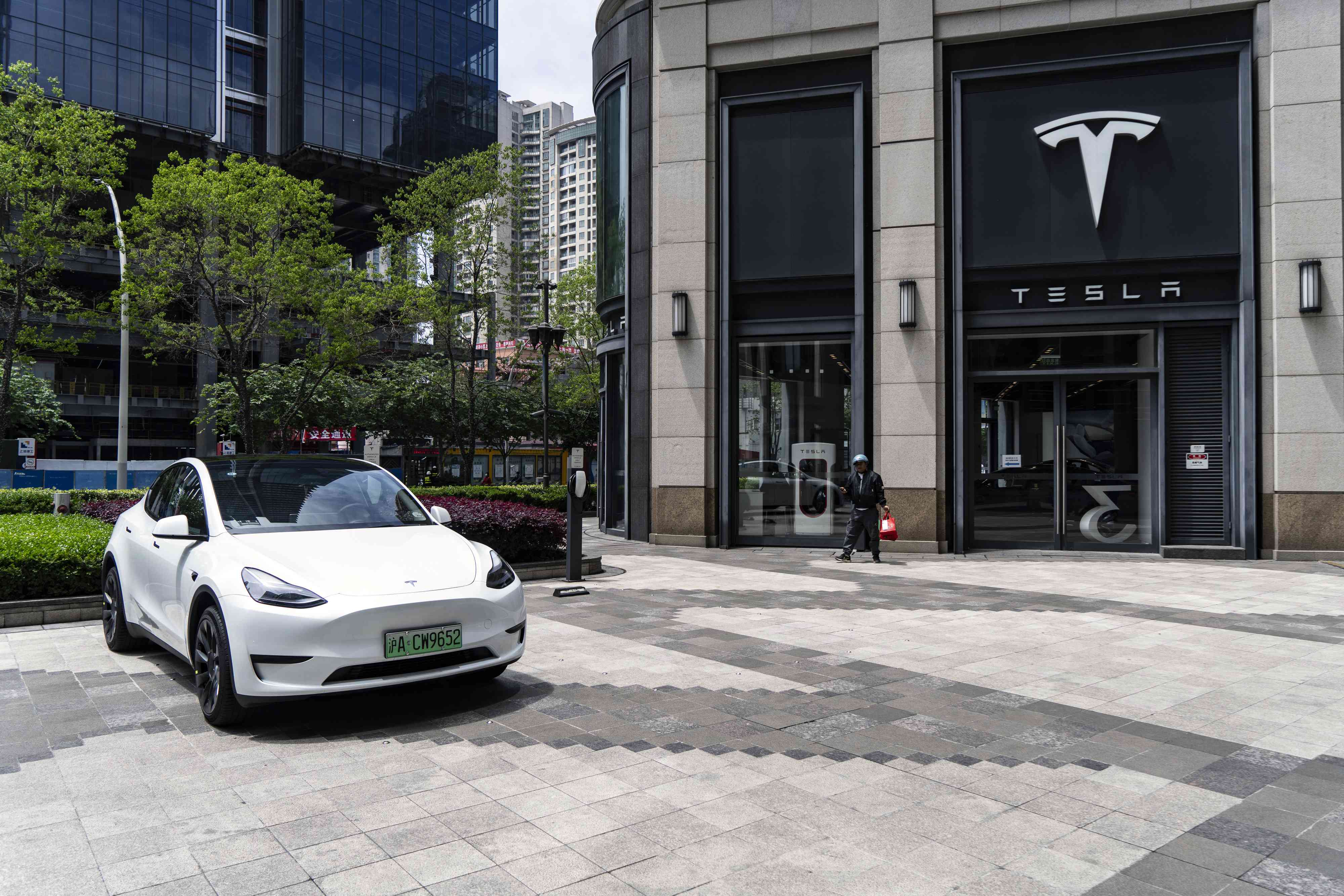 Tesla Inc. showroom in Shanghai, China