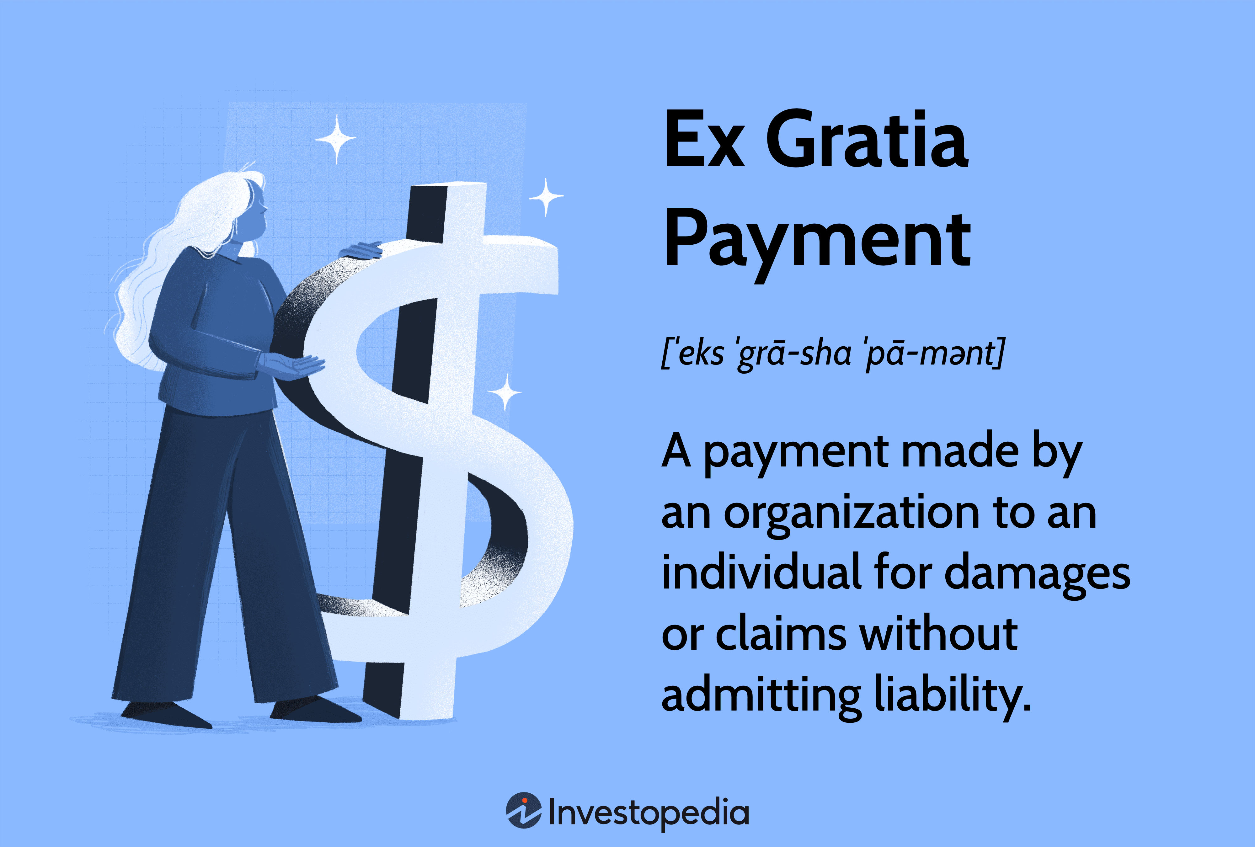 Ex Gratia Payment: A payment made by an organization to an individual for damages or claims without admitting liability.