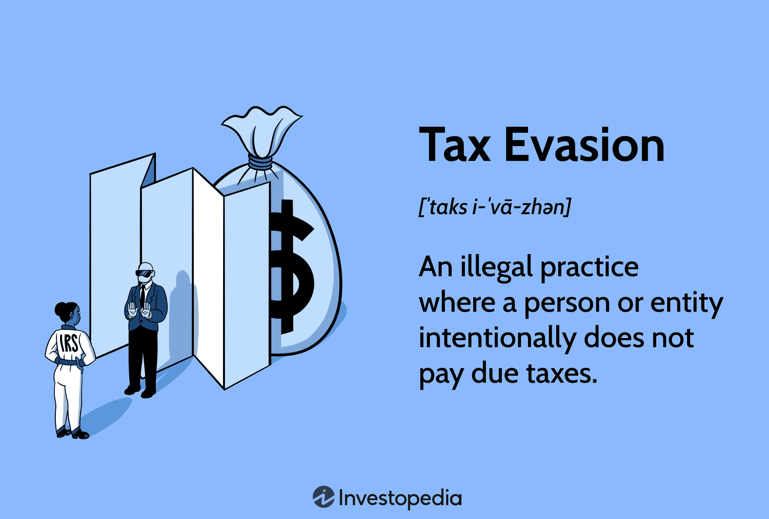 Tax Evasion: An illegal practice where a person or entity intentionally does not pay due taxes.