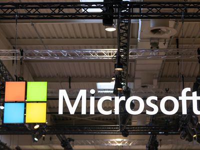 The Microsoft Corp. logo at the company's booth at the Hannover Messe 2024 trade fair in Hannover, Germany, on Monday, April 22, 2024