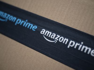 The Amazon Prime logo on a package.