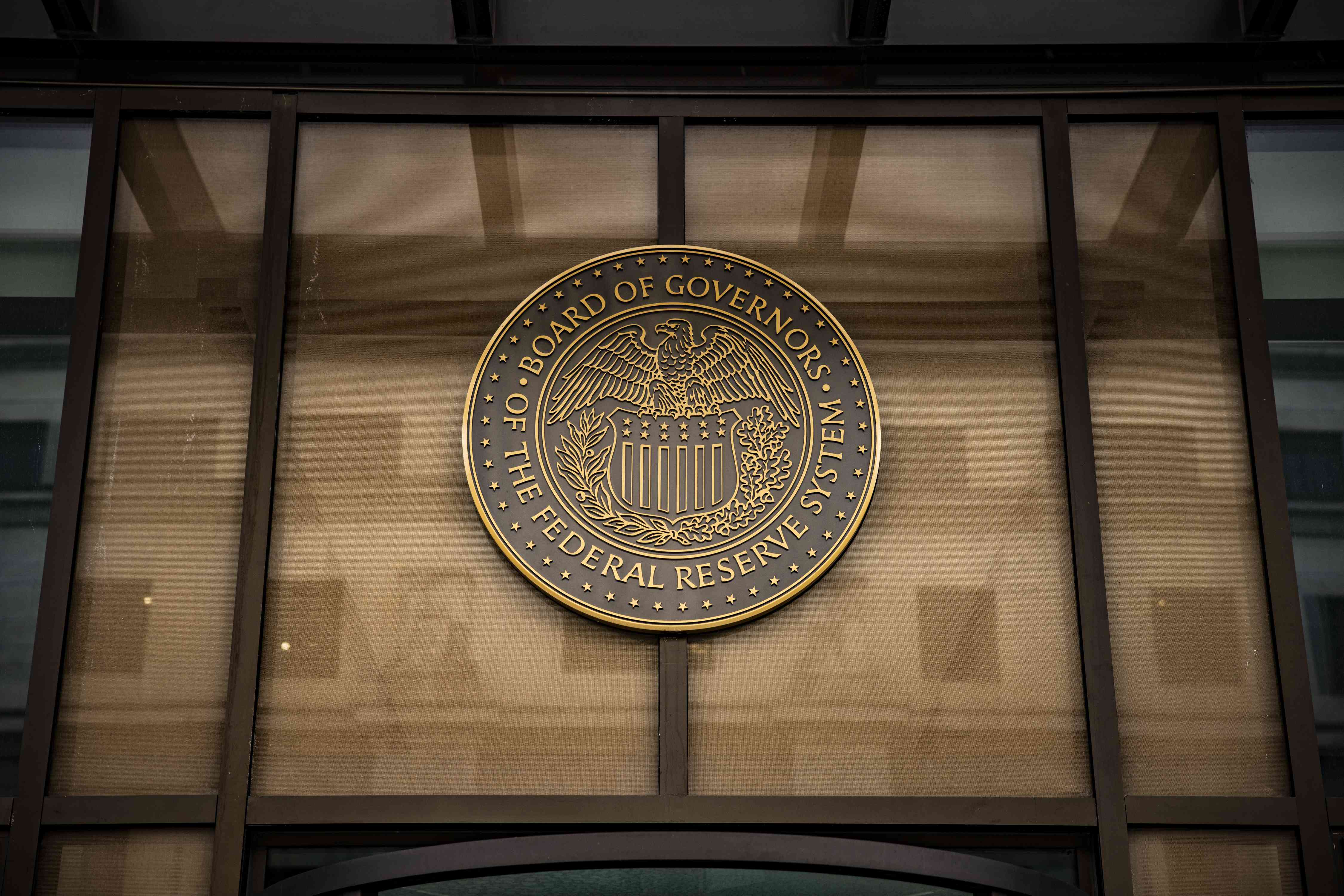 US Federal Reserve Board of Governors at the William McChesney Martin Jr. Federal Reserve building in Washington, DC, US