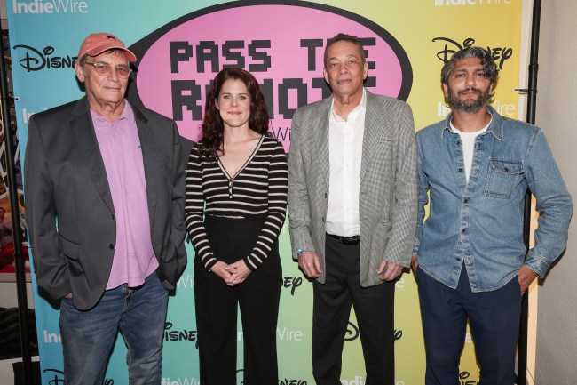Michael Dinner, Erica Lipez, Jeff Stetson and Samir Mehta at IndieWire’s "Pass the Remote" Presents A Disney Casting Panel at Vidiots on April 29, 2024 in Los Angeles, California.