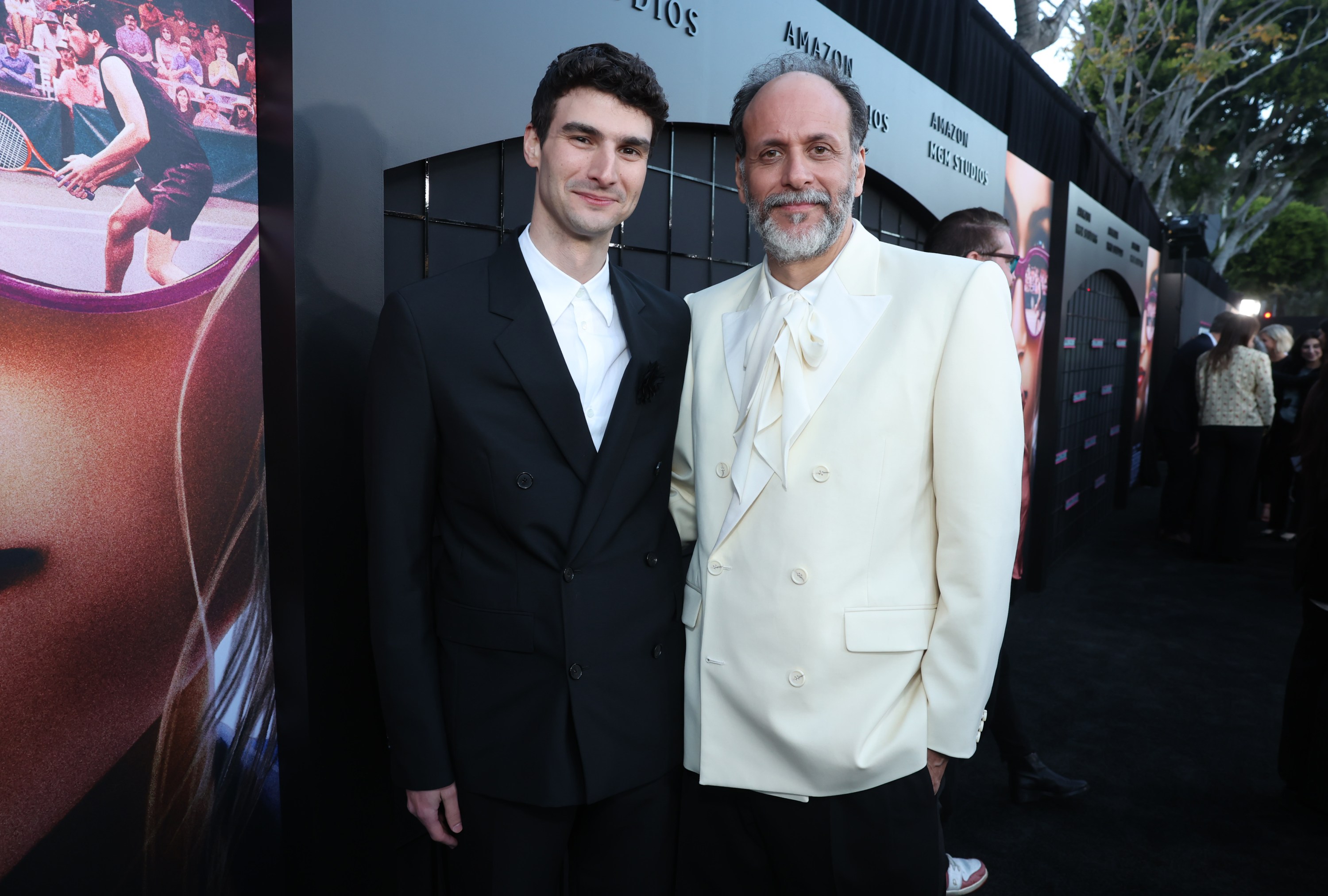 Writer Justin Kuritzkes and director Luca Guadagnino attend the Los Angeles Premiere of Amazon MGM Studios' 'Challengers'.