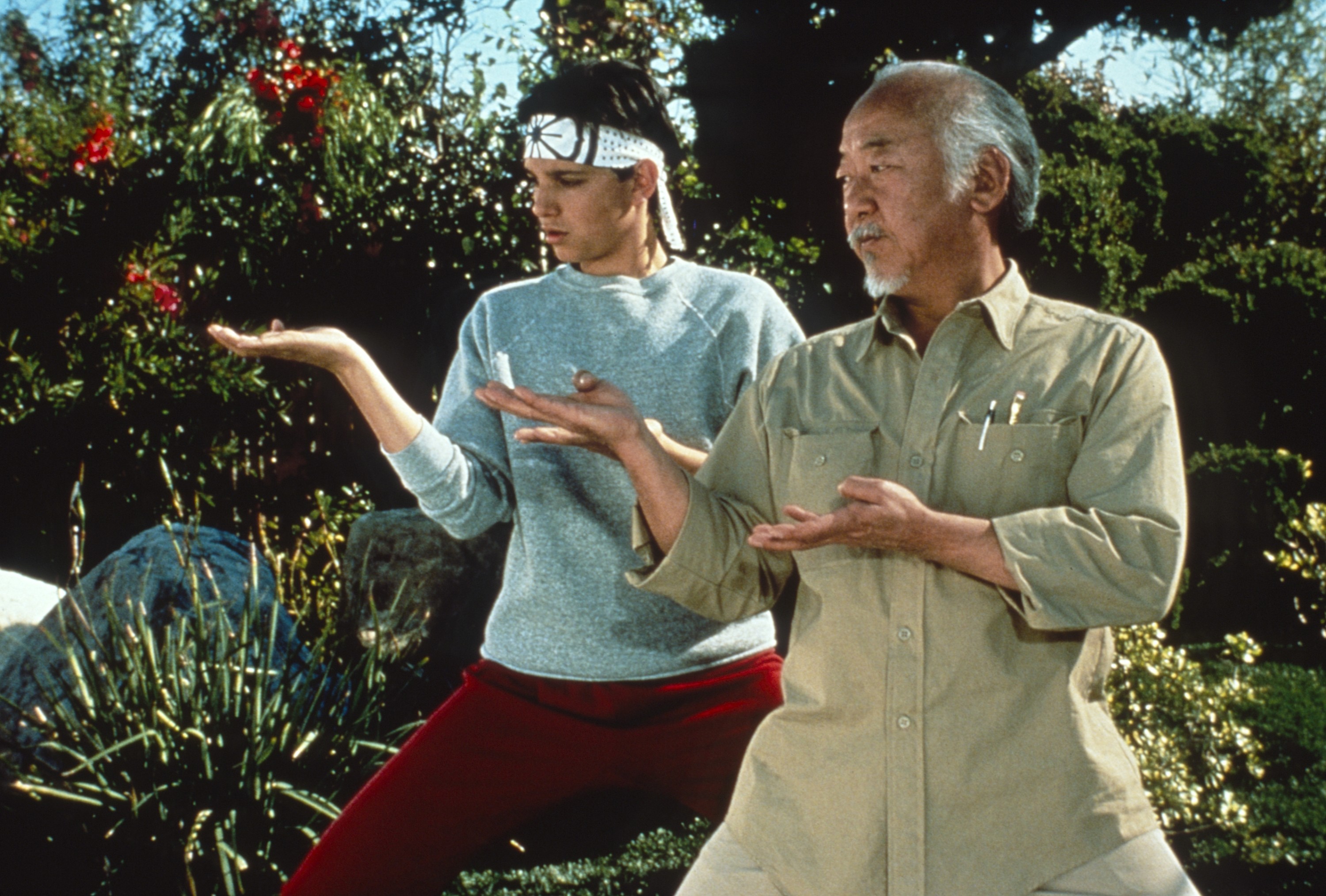 'THE KARATE KID, PART III', from left: Ralph Macchio, Pat Morita, 1989. ©Columbia Pictures / Courtesy Everett Collection