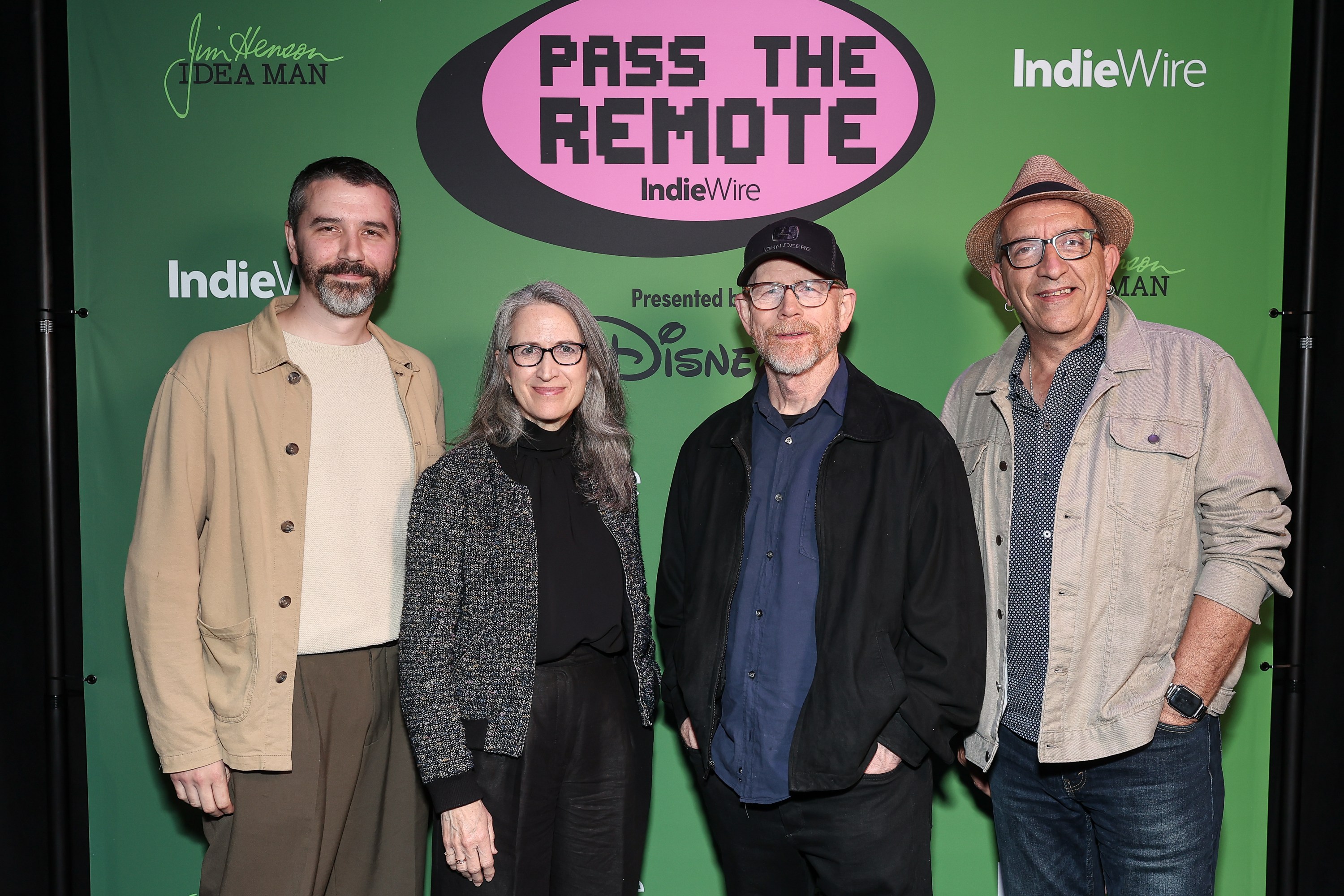 David Fleming, Margaret Bodde, Ron Howard and Paul Crowder at IndieWire’s Pass the Remote Screens 'Jim Henson: Idea Man' at Vidiots on May 24, 2024 in Los Angeles, California.