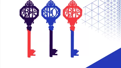 PIcture of the three keys with ILO branding