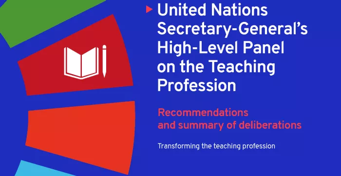 Cover - High Level Panel on the Teaching Profession - Recommendations and summary of deliberations