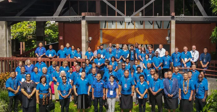 Participants in the Pacific Tripartite High-Level Dialogue held in Suva, Fiji