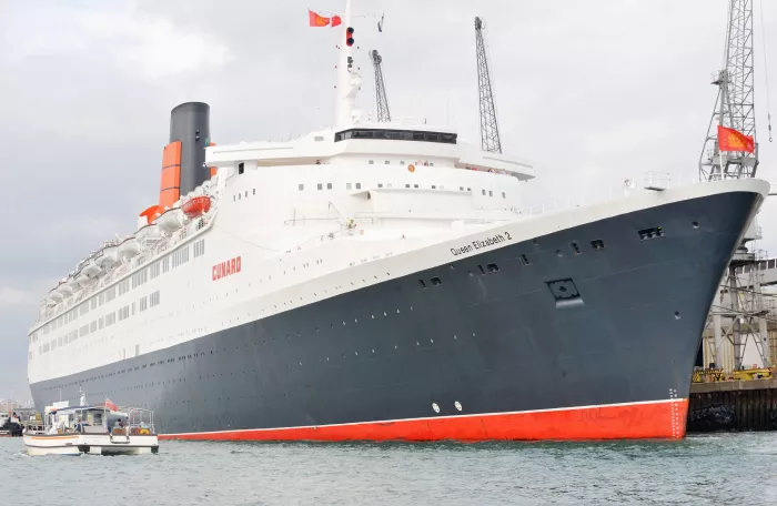 Photo of the Transatlantic liner the "Queen Elizabeth 2". 