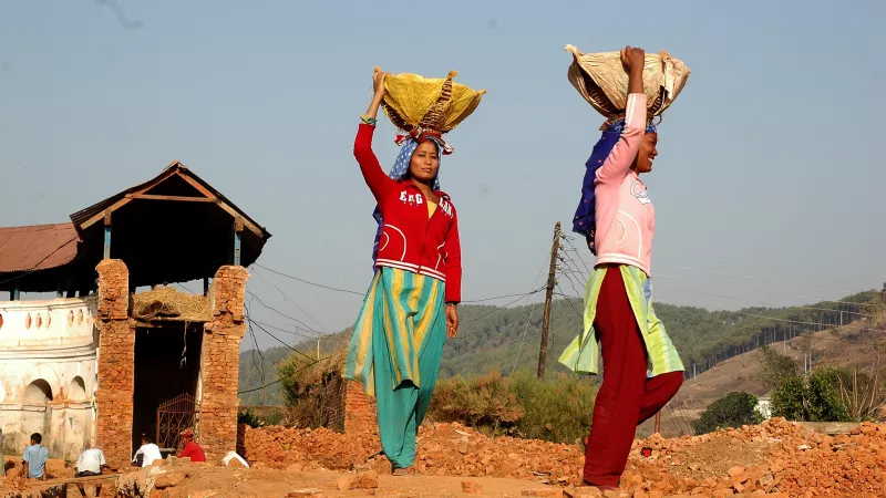 Construction women workers in Palpa, Nepal
