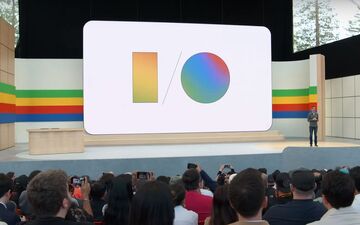Le patron de Google, Sundar Pichai, sur scène pendant la Google I/O 2024.