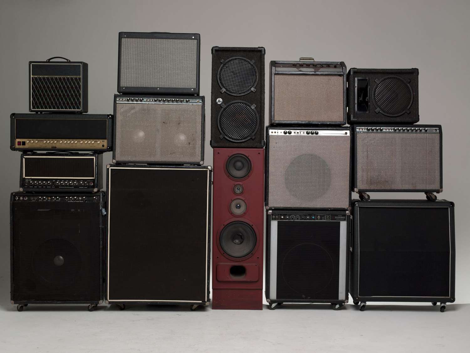 Stack of various speakers