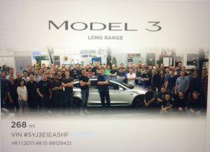 Tesla Model 3 Team Photo and Silhouette Easter Egg