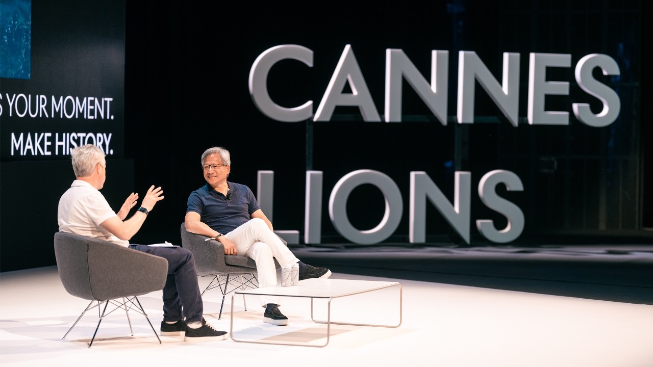 NVIDIA CEO Jensen Huang and Mark Read at Cannes Lions Festival